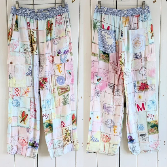 🌴Me369 Linen Blend Cargo Pants NWOT sz M - Picture 3 of 8